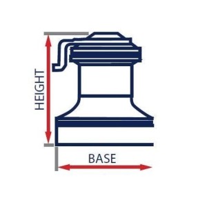 Ocean South Winch Cover 190x170mm Blue for Self-tailing Winch Type OS6809807