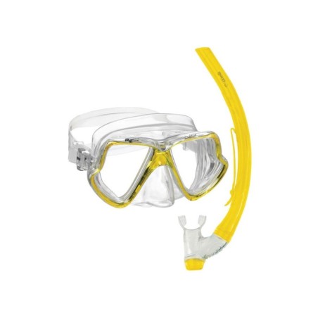 Set maschera e boccaglio in PVC per Bambino Giallo N93957000002-18%