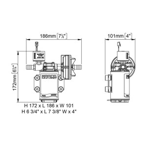 Marco UP3/E 12/24V 6/3A Electronic water pressure system 15l/min MC16460215