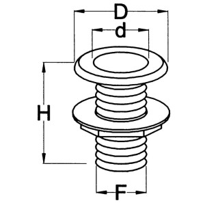 Boccola per tappo a espansione in nylon nero 25mm N40137701729N-5%