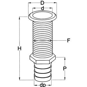 Boccola per tappo a espansione in nylon nero con portagomma 30mm N40137701731N-5%