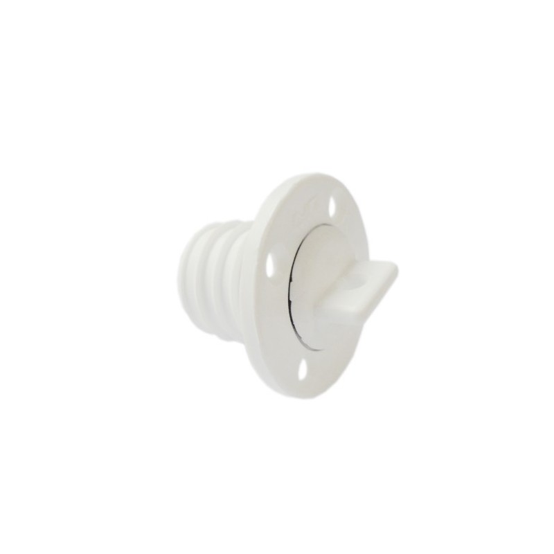 Boccola di scarico a vite in nylon bianco con tappo 24,7mm N40137701748B-5%