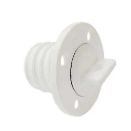 Boccola di scarico a vite in nylon bianco con tappo 24,7mm N40137701748B-5%