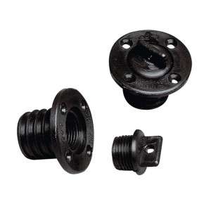 Boccola di scarico a vite in nylon nero con tappo 24,7mm N40137701748N-5%