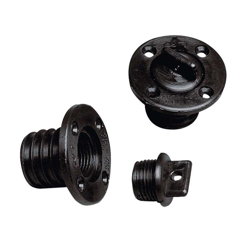 Boccola di scarico a vite in nylon nero con tappo 24,7mm N40137701748N-5%