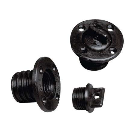 Boccola di scarico a vite in nylon nero con tappo 24,7mm N40137701748N-5%