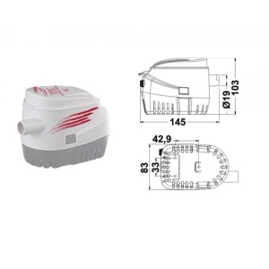 Pompa di sentina Europump II automatica 12V 48l/min P.19mm N40338522841-18%