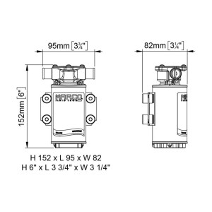 Marco UP1-J Pompa di Sentina 28l/min 12V 8A Elettropompa autoadescante N40338522938-10%