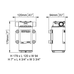 Marco UP1 Pompa di Sentina 12V 10A 35l/min Elettropompa autoadescante N40338522940-30%