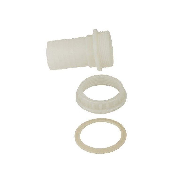 Straight Through-hull Fitting with 1-1/2 Thread 38mm with Locknut for Water Tanks N41935102100