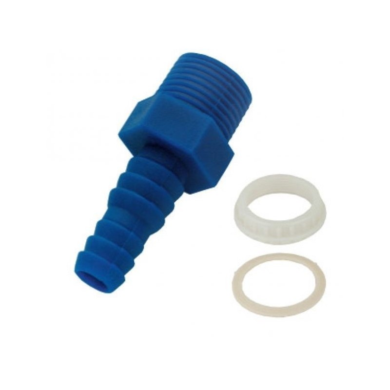 Straight threaded hose connection with Locknut 3/8 10/12mm for Water Tanks N41935102106