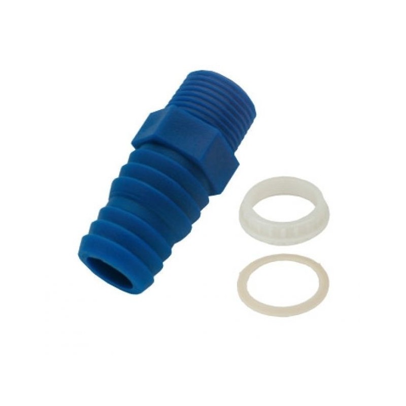 Straight threaded hose connection with Locknut 3/8 17/19mm for Water Tanks N41935102107