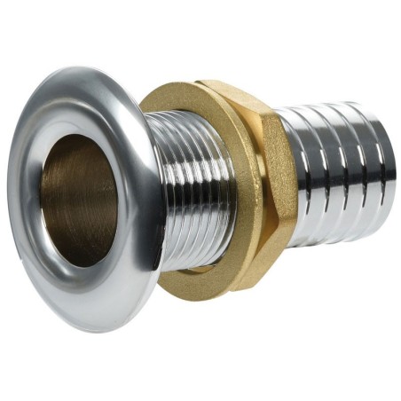 Chrome plated brass through deck fitting 3/8 inches thread 15mm pipe N42038201698