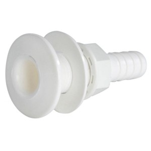 White plastic seacock with hose adaptor 1/2 inches with hose connector 15mm N42038202470