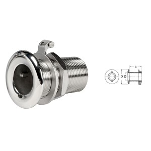 Scarico a mare in acciaio inox Filetto 1-1/2 con anello di collegamento di massa N42038228323-18%