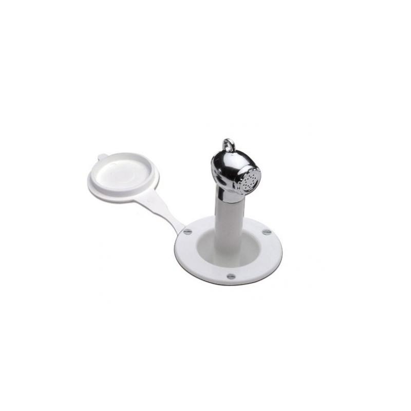 Straight on-off shower head with recessed container and Hose 3mt White colour N42737302435