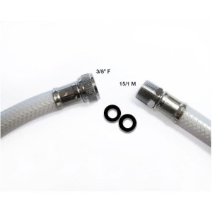 PVC flexible hose 3mt for shower heads Female connection 3/8 Male connection 15mm N42737323260