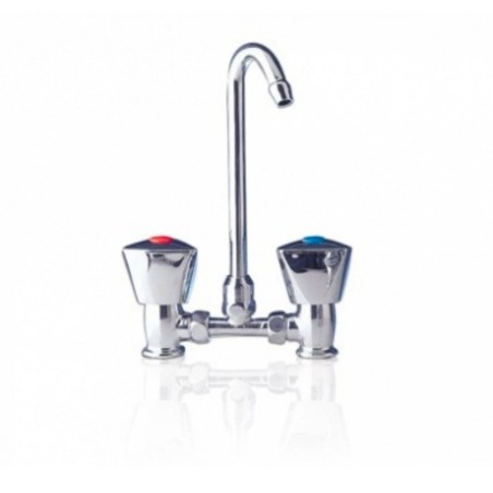 MM5500 Chromed brass Double tap with fold down spout h170mm 3/8 inches N44237904091