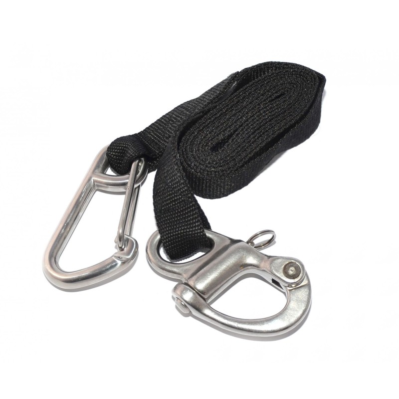 Cinghia aggancio h25mm 2mt con 2 moschettoni Carico rottura 2000kg N90683708451-40%