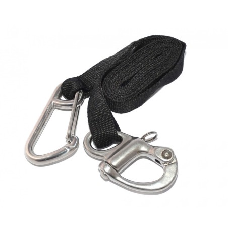 Cinghia aggancio h25mm 2mt con 2 moschettoni Carico rottura 2000kg N90683708451-40%