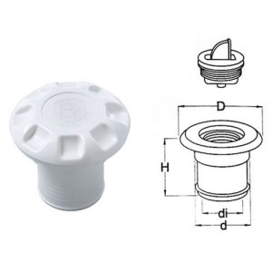 White plastic fuel deck plate 50mm N82735506002
