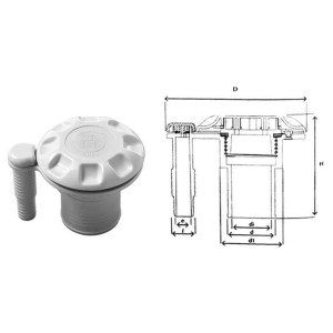 Fuel White deck plate with vent 38mm N82735506004