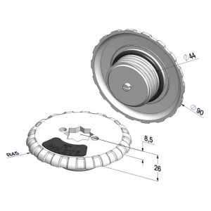 Galaxy Waste deck filler 50mm White ABS N82735506016