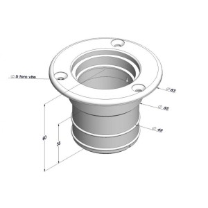 Galaxy fuel deck filler 50mm White ABS N82735506017