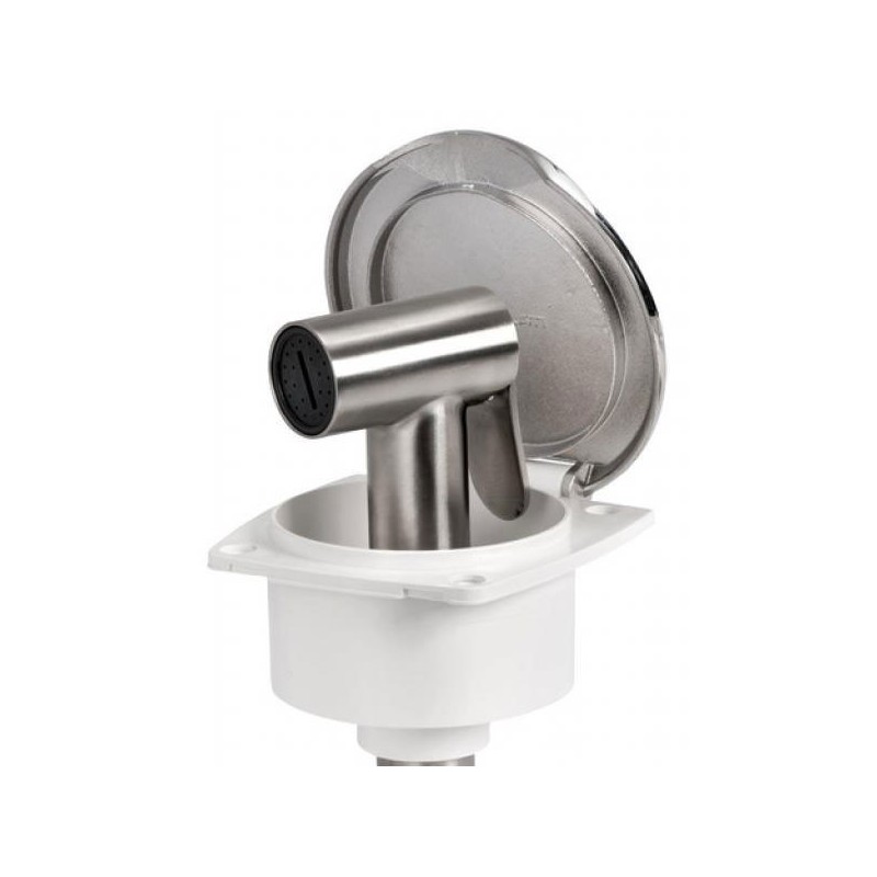 Box doccia Classic Evo con doccia Tiger Tubo 2,5mt Sportello in Inox OS1516370-18%