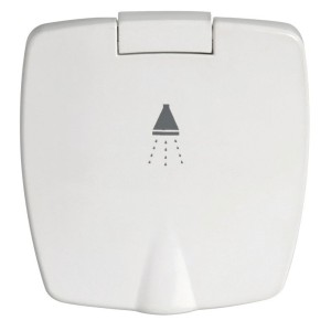 New Edge deck shower with Tiger head Lid finish white Hose 2,5m OS1516400