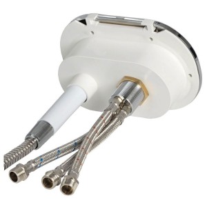 Box doccia Oval con miscelatore e doccia Mizar Tubo 2,5mt Bianco OS1524001-0%