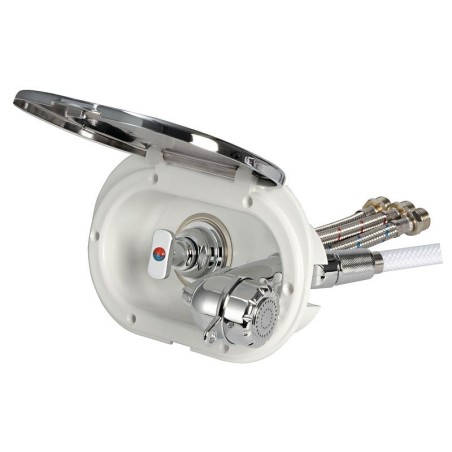 Oval deck shower with mixer and Desy shower head Hose 2,5m Chromed OS1524033