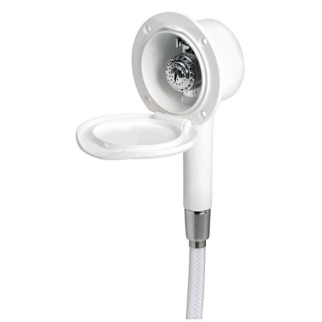 Classic Evo deck shower with Mizar head White Hose 2,5m bulkhead mounting OS1525003