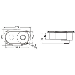 Elissa deck shower with Tiger mixer and shower head Hose 4m OS1532301