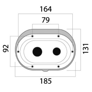 Box e coperchio Classic XL Bianco Foro posteriore OS1590001-0%