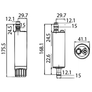 Pompa centrifuga ad immersione 12V 18l/min 4,5A Portagomma 12mm OS1610513-18%