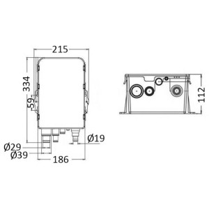 Pozzetto raccolta acque grigie con pompa automatica 24V OS1613024-18%