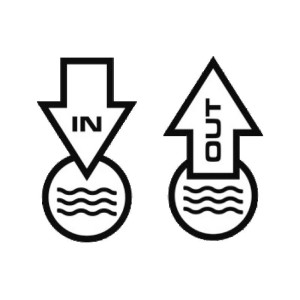 Edge water inlet/outlet plug Recess 148x74x40mm Outside 180x106mm Chromed OS1644261