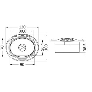 Entrata d'acqua dolce Nuvola Foro incasso 90x70mm OS1644410-18%