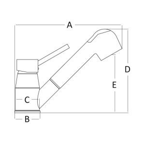 Miscelatore Diana girevole con doccia estraibile a due getti OS1700600-18%