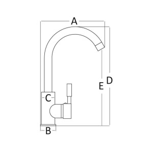 Miscelatore ceramico girevole Diana per lavello cucina OS1700800-18%