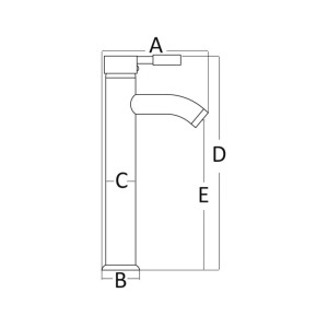 Miscelatore ceramico Diana per lavelli bagno colonna alta OS1700900-18%