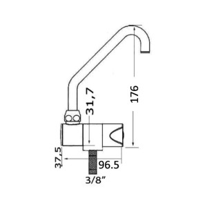 Rubinetto serie Slide Alto Acqua Fredda OS1704602-0%