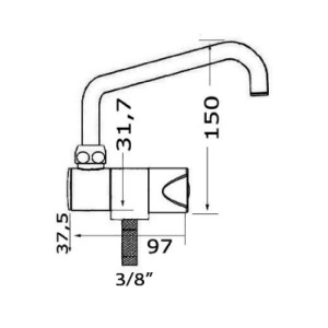 Rubinetto rotante Serie Slide Basso Acqua Fredda OS1704603-0%