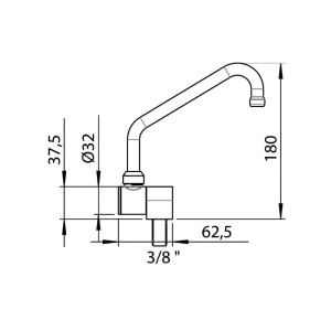 Canna rotante e abbattibile con rompigetto Acqua Fredda OS1704640-0%