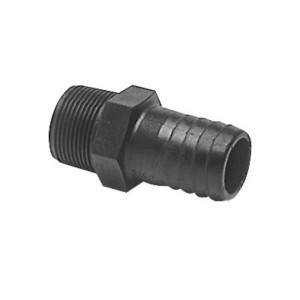 Portagomma maschio 18mm in policarbonato nero Filetto 1/2 pollici OS1720640-0%