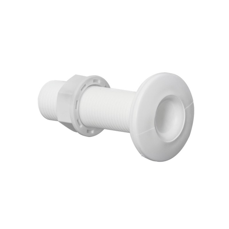 White plastic threaded seacock Thread 1/2 inches OS1739401