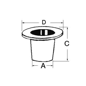 Scarico a mare filettato in plastica bianca Filetto 1-1/4 pollici OS1739405-0%