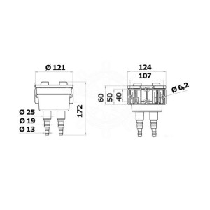 Technopolymer Aquanet filter Flow 150l/min 121x172mm OS1765208