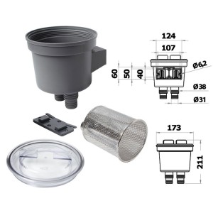 Technopolymer Aquanet XL filter Flow 300l/min 160x200mm OS1765210